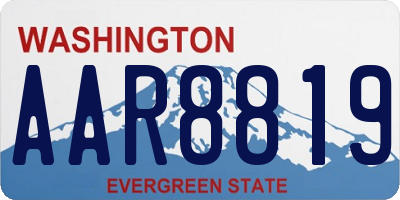 WA license plate AAR8819