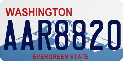 WA license plate AAR8820