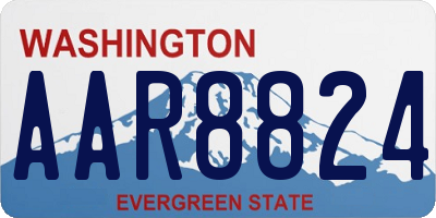 WA license plate AAR8824
