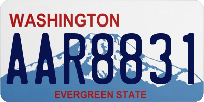 WA license plate AAR8831