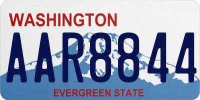WA license plate AAR8844