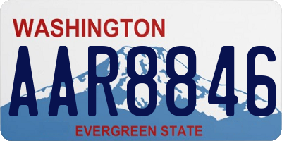 WA license plate AAR8846