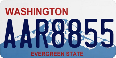 WA license plate AAR8855