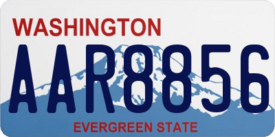 WA license plate AAR8856