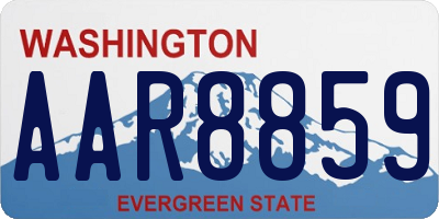 WA license plate AAR8859