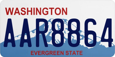 WA license plate AAR8864