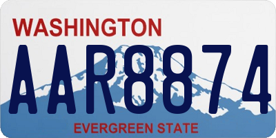 WA license plate AAR8874