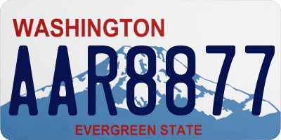 WA license plate AAR8877