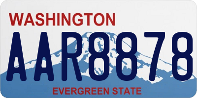 WA license plate AAR8878