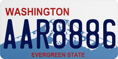 WA license plate AAR8886