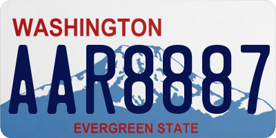 WA license plate AAR8887