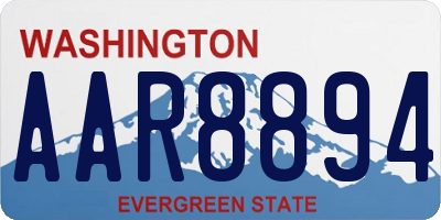 WA license plate AAR8894