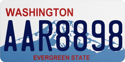 WA license plate AAR8898