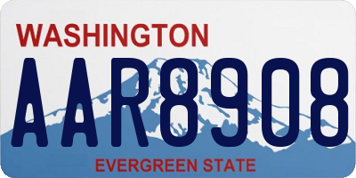 WA license plate AAR8908