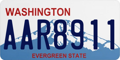 WA license plate AAR8911
