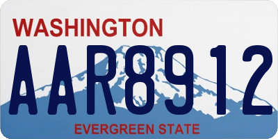 WA license plate AAR8912