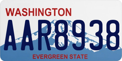 WA license plate AAR8938