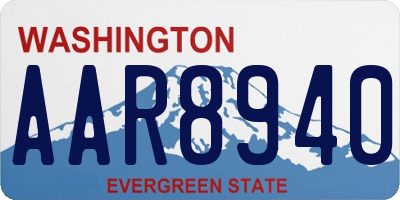 WA license plate AAR8940