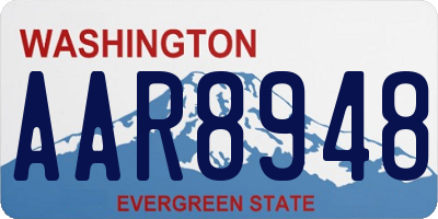 WA license plate AAR8948