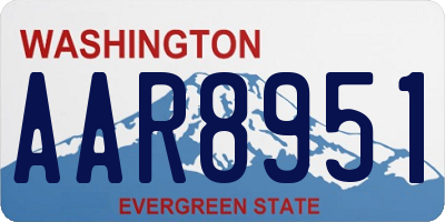 WA license plate AAR8951