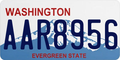 WA license plate AAR8956