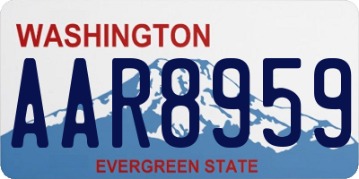WA license plate AAR8959