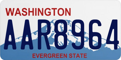 WA license plate AAR8964