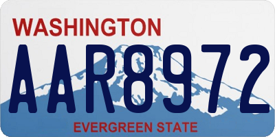 WA license plate AAR8972
