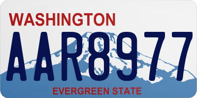 WA license plate AAR8977