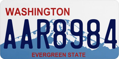 WA license plate AAR8984
