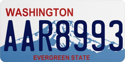 WA license plate AAR8993