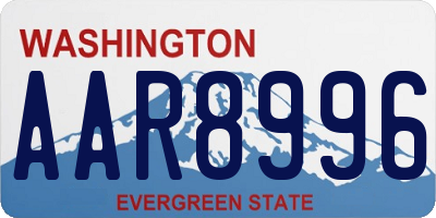 WA license plate AAR8996