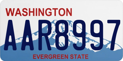 WA license plate AAR8997