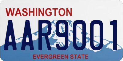 WA license plate AAR9001