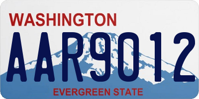 WA license plate AAR9012