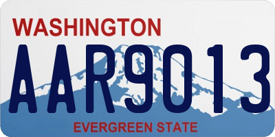 WA license plate AAR9013