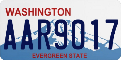 WA license plate AAR9017