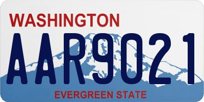 WA license plate AAR9021