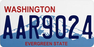 WA license plate AAR9024