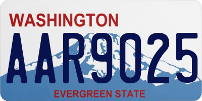WA license plate AAR9025