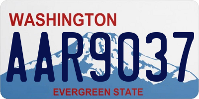 WA license plate AAR9037