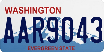WA license plate AAR9043