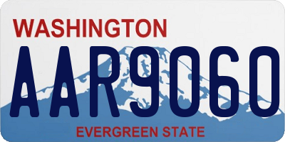 WA license plate AAR9060