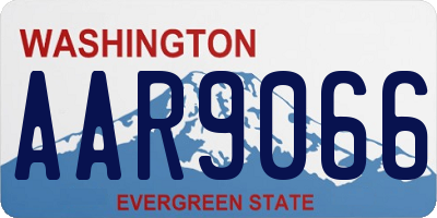 WA license plate AAR9066