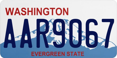 WA license plate AAR9067