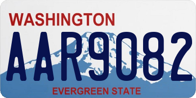 WA license plate AAR9082