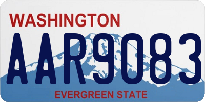 WA license plate AAR9083