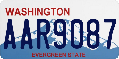 WA license plate AAR9087
