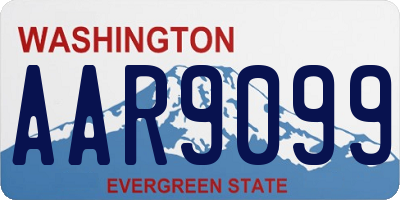 WA license plate AAR9099