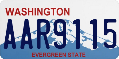 WA license plate AAR9115
